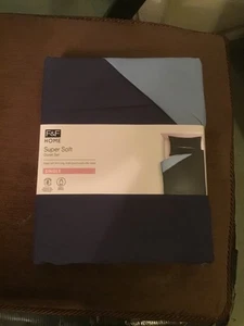 F&F HOME AZUL SUPERSUAVE JUEGO DE EDREDÓN INDIVIDUAL CUMPLEAÑOS NAVIDAD ROPA DE CAMA - Imagen 1 de 1