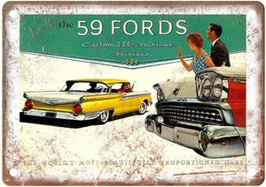 1959 Ford Vintage Automobile Advertising Retro Look Metal Sign AN2206 - Picture 1 of 2