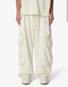 mnml Men’s side cargo pocket sweatpants Off White Size XXL - Picture 1 of 10