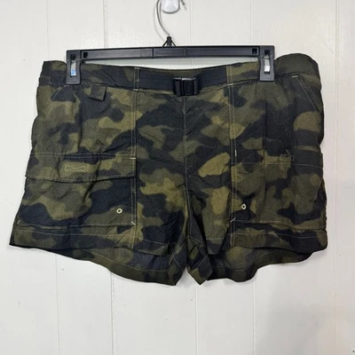 Columbia Mujer Ropa Activa Pantalones Cortos Talla XL Verde Camuflaje Cinturón Incorporado Exterior Foto 1 de 4