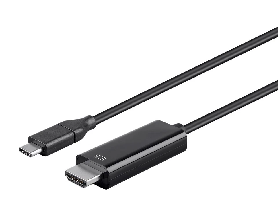 Monoprice USB Type C to HDMI 3.1 Cable - 6ft, Black, 5Gbps, 4K@30Hz, Plug & Play - Image 1 of 4
