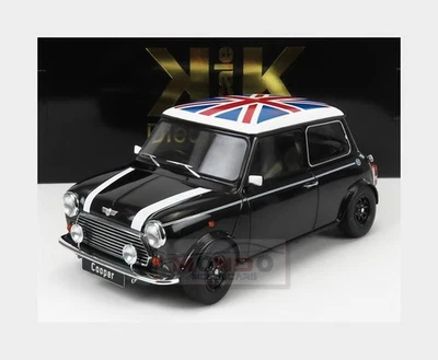 1:12 KK SCALE Mini Cooper Rhd 1992 With Union Jack Black White KKDC120052R - Immagine 1 di 2