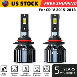 For Honda CR-V 2015-2018 9005/HB3 LED Headlight Bulbs Kit High/Low Beam 6000K - Picture 1 of 12