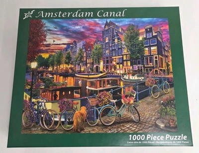 Vermont Christmas Cimpany Amsterdam Canal 1000 Piece Puzzle Complete *Rare* - Image 1 of 4