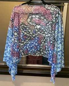 Poncho La Galeriste Wearable Art Order Trastorno Reorden por Esther Sherrow OS - Imagen 1 de 11