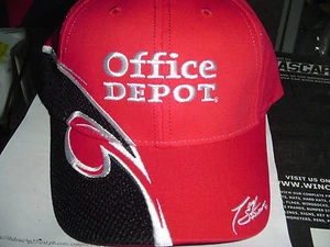 TONY STEWART #14 Office Depot Red Black Nascar Racing Hat ADj size adult Cap - Picture 1 of 4