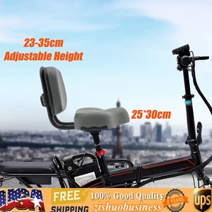 Asiento de Bicicleta Extra Ancho con Respaldo Altura Ajustable Triciclo Sillín Almohadilla Gris - Imagen 1 de 20