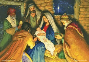 NEU - Adventskalender - mittel - Heilige Familie und Könige - "DIE GESCHENKE" - VBB833 - Bild 1 von 2