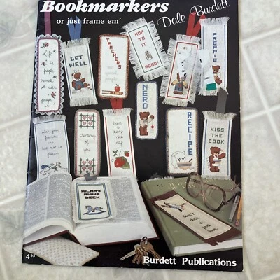 Bookmarkers or just frame em' Cross Stitch Pattern Booklet by Dale Burdett DB-39 - Image 1 of 4
