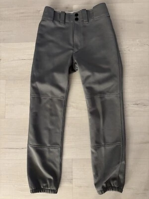 "Pantalones de béisbol softbol Mizuno juveniles grises jóvenes grandes 26""-28"" nuevos sin etiquetas" Foto 1 de 3
