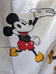 Disney Retro Mickey Mouse Old School 4 Poses Fabric Shower Curtain 72x72 - Picture 1 of 7
