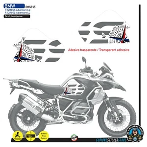 Adesivi bmw R 1200 R 1250 GS adventure lc lato serbatoio bussola trasparente 45 - Picture 1 of 3