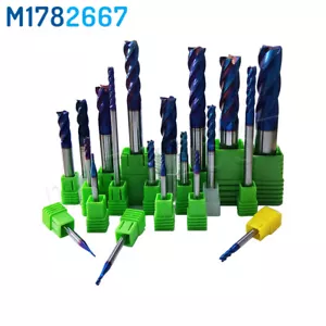 HRC65 1 mm ~ 20 mm CNC broca de broca de extremo de carburo sólido 4 cortador de molino de tungsteno completo - Imagen 1 de 12