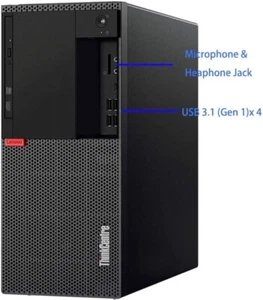 Lenovo ThinkCentre M920T i5-8500 16GB DDR4 256GB SSD Windows 10 Pro Tower - Bild 1 von 2
