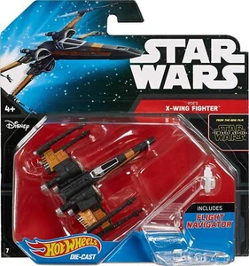 NEW Star Wars Hot Wheels Poe's X-Wing Fighter Die-Cast w/ Flight Navigator - Picture 1 of 4