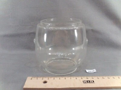 Verre de lampe tempête à ergots en verre clair H: 10 cm lampe à pétrole (DB46) - Photo 1/3