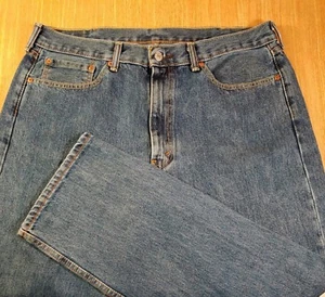Jeans LEVI'S 505 AJUSTE REGULAR/RECTO 38x30 medio lavado a la piedra *COMO NUEVO* J081116 - Imagen 1 de 2