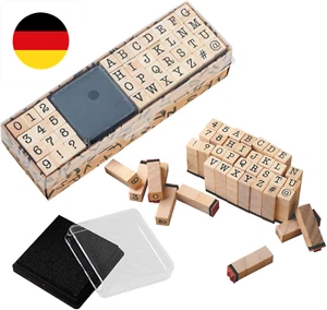 40 Stück Buchstaben Stempel Set, Vintage Holz Alphabet Buchstaben, Holzstempel m - Bild 1 von 7