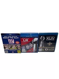 Super Bowl Champions Greatest Collection LIII, XLIV, XLVI Lot Of 3 New BLU-RAY - Picture 1 of 7