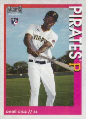2022 Topps Archives Snapshots #26 Oneil Cruz Pittsburgh Pirates Rookie - Image 1 of 2