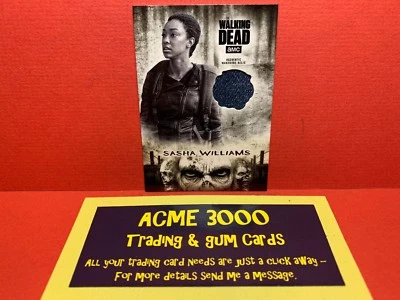 Topps Walking Dead HUNTERS & the HUNTED SASHA WILLIAMS Relic Costume Card R-SWP - Image 1 of 2