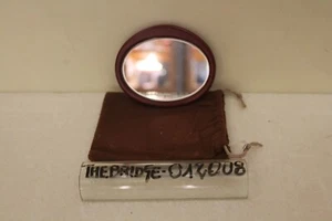 Specchio Ovale - Pelle - Bordeaux - 012018 - The Bridge - Picture 1 of 6