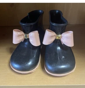 Mini Sed Bow Rain Boots Toddler Size 10 - Picture 1 of 6