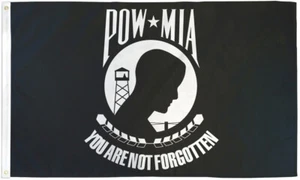 POW MIA Flag 4x6ft Military House Flag P.O.W. - M.I.A. Flag - Picture 1 of 2