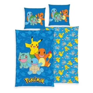 Pokemon Lenzuola Set Starter Pokemon135 x 200 cm / 80 x 80 cm - Foto 1 di 1