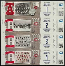 Vintage Montreal Canadiens NHL Hockey Phantom Stanley Cup Ticket Sheet 