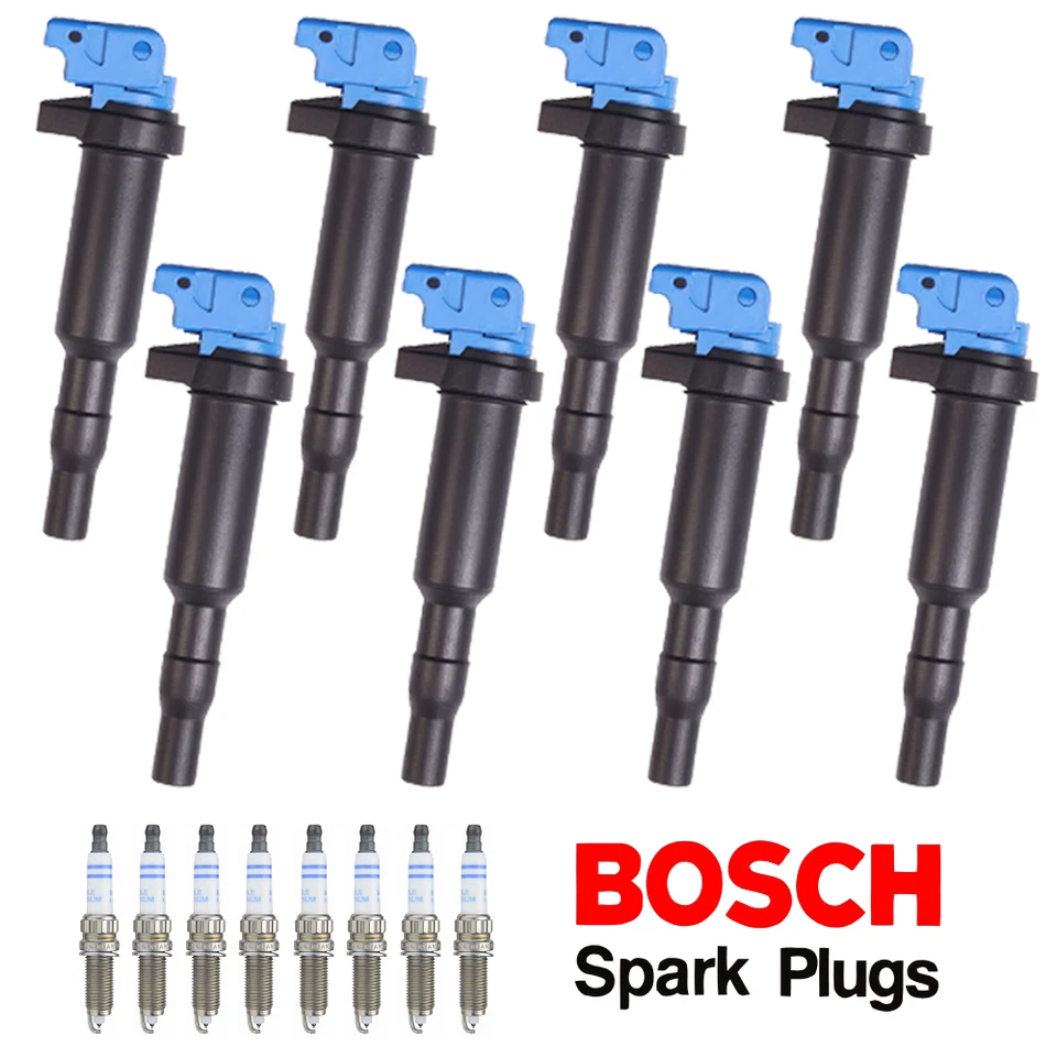 High Performance Ignition Coil & Bosch Platinum Spark Plug for BMW X6 640i UF592 - Image 1 of 4