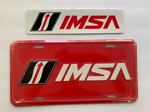 IMSA Metal Stamped License Plate NEW Porsche Audi BMW Mercedes Corvette Acura - Picture 1 of 1
