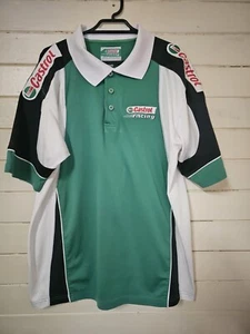 CASTROL RACING MENS POLO SHIRT GREEN - SIZE LARGE - OFFICIAL LICENSED SHIRT - Bild 1 von 6
