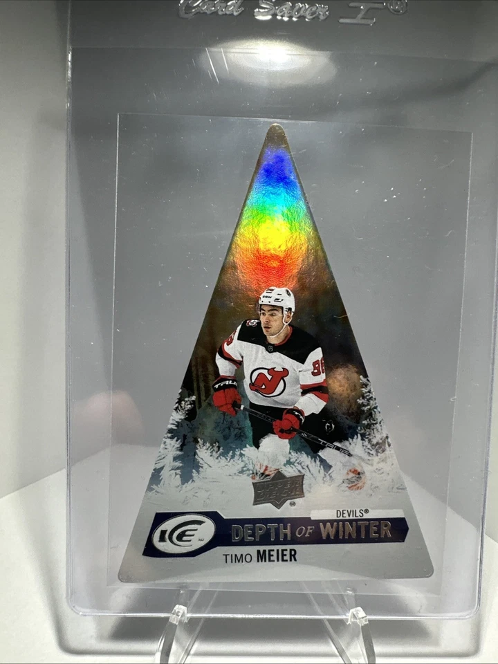 2023-24 UD Ice Depth of Winter Timo Meier #DW-3 New Jersey Devils Insert Card - Image 1 of 4