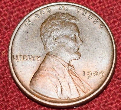 RARE 1909 VDB ERROR TWO TONE & COPPER FULL WHEAT LINCOLN ONE CENT PENNY COIN - Image 1 of 4