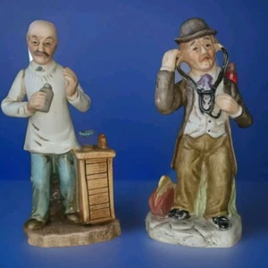 2 Vintage Ceramic Doctor Physician Figurine 6.8” - Picture 1 of 5