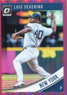 2018 OPTIC PRIZMS PINK LUIS SEVERINO NEW YORK YANKEES PRIZM PARALLELS - Y3497 - Image 1 of 2