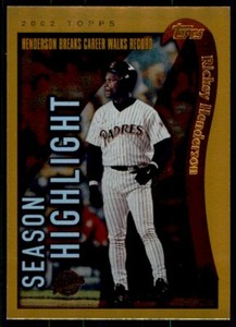 2002 TOPPS #333 RICKEY HENDERSON SAN DIEGO PADRES