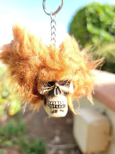 3D Skull Bone Head Keychains motorcycle Guardian gremlin angel biker auto bling - Picture 1 of 6