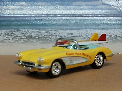 1958 CHEVY CORVETTE 1/64 SCALE CLASSIC CAR LIMITED EDITION SURF ROD W/ BOARDS YL - Image 1 of 4