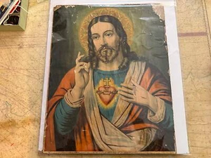 Litografía original de Jesucristo | Decoración del hogar - Imagen 1 de 10