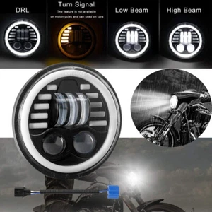 5 3/4" 5.75" LED Headlights HI/LO Beam for Harley Sportster 883 Hugger XLH883 - Picture 1 of 12