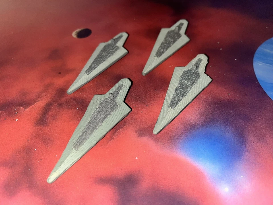 Micro Machines Star Wars Lot X4 Super Star Destroyer Executer Command Space Ship - Image 1 of 1