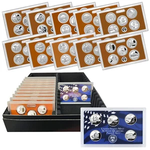 2010 - 2019 Clad quarter S Proof National Park ATB coin Set in collectors Box - Picture 1 of 2