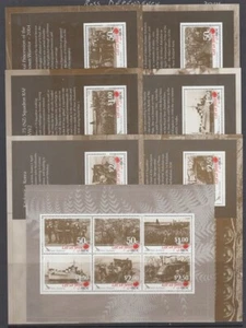 NEW ZEALAND 2009 SET (x7) MINT MNH M/S's ex SOUV. BOOKLET ANZAC SERIES II (PB14) - Picture 1 of 1