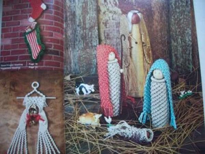 Macramé Patrón de Vacaciones Navidad Santa Adornos Árbol Belén Ángel Reno - Imagen 1 de 5