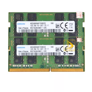 Samsung 2X 16GB DDR4 2400MHz PC4-19200 SODIMM CL17 Sodimm Laptop Memory RAM #32G - Picture 1 of 8