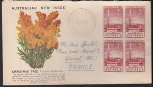 1954 Australia Telegraph Centenary FDC on BOANS CHRISTMAS TREE CACHET GPO PERTH - Picture 1 of 1