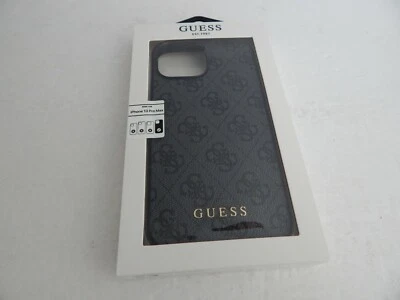 Funda protectora de cuero PU de perfil delgado Guess para iPhone 13 Pro Max gris Foto 1 de 4