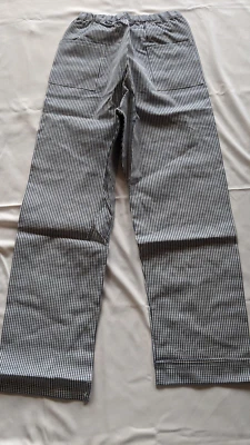 Checked Chefs Work Trousers Catering Trouser Cotton 2 Pocket Chef Fancy Dress